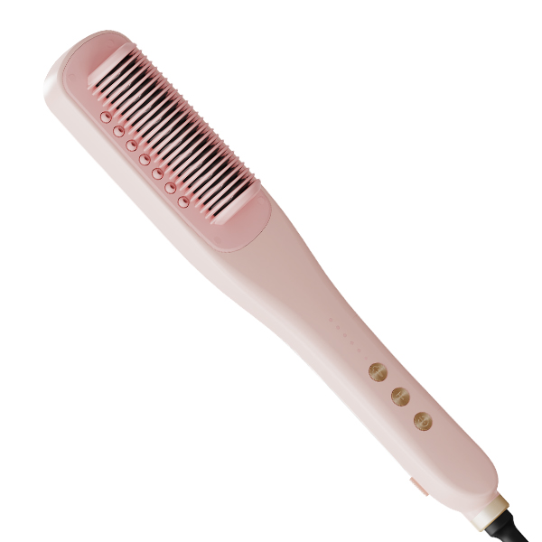 Steam hair straightening brush